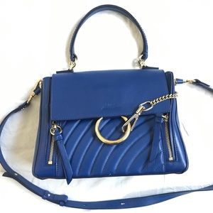Almost brand new blue Chloe quilted Faye Day Bag